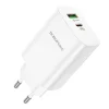Borofone BN10 SunLight fali töltő adapter USB + Type C QC 3.0 PD 65W fehér thumbnail