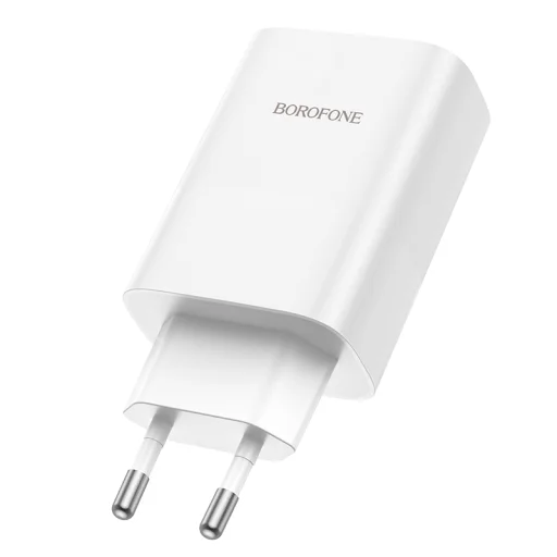 Borofone BN10 SunLight fali töltő adapter USB + Type C QC 3.0 PD 65W fehér - 7
