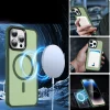 iPhone 14 Pro MagSafe-kompatibilis áttetsző matt tok sötétzöld Alphajack thumbnail