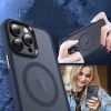 iPhone 13 Pro MagSafe-kompatibilis áttetsző matt tok kék Alphajack thumbnail