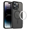 iPhone 14 Pro MagSafe-kompatibilis áttetsző matt tok fekete Alphajack thumbnail
