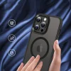 iPhone 14 Pro MagSafe-kompatibilis áttetsző matt tok fekete Alphajack thumbnail