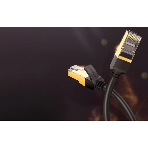 Ugreen NW107 Ethernet RJ45 hálózati kábel, Cat.7, STP, 0.5m (fekete) - 2