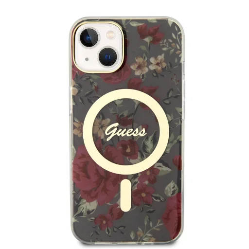 iPhone 14 Guess PC/TPU Flowers IML MagSafe kompatibilis tok (GUHMP14SHCFWSA) - 3