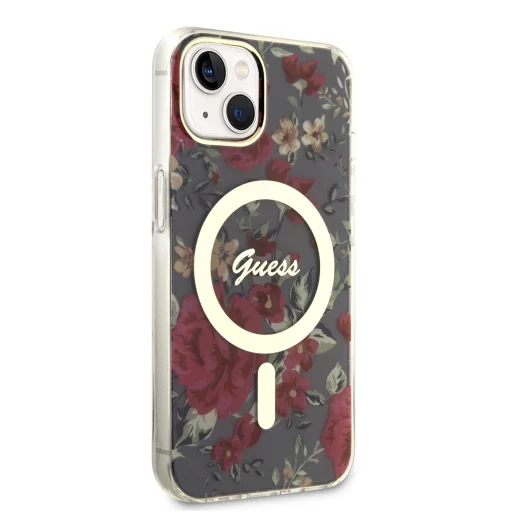 iPhone 14 Guess PC/TPU Flowers IML MagSafe kompatibilis tok (GUHMP14SHCFWSA) - 6