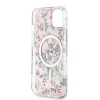 iPhone 14 Guess PC/TPU Flowers IML MagSafe kompatibilis tok rózsaszín (GUHMP14SHCFWSP) thumbnail