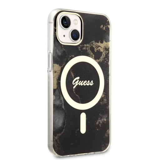 iPhone 14 Guess Marble IML MagSafe kompatibilis tok fekete (GUHMP14SHTMRSK) - 2