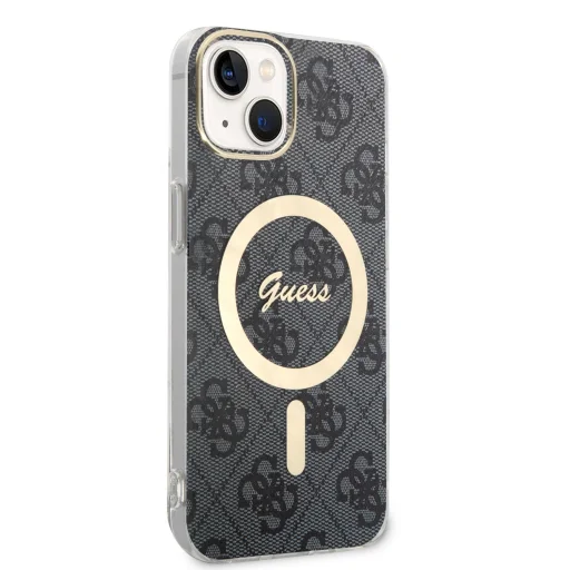 iPhone 14 Guess 4G IML MagSafe kompatibilis tok fekete (GUHMP14SH4STK) - 3