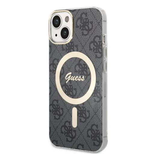 iPhone 14 Guess 4G IML MagSafe kompatibilis tok fekete (GUHMP14SH4STK) - 1