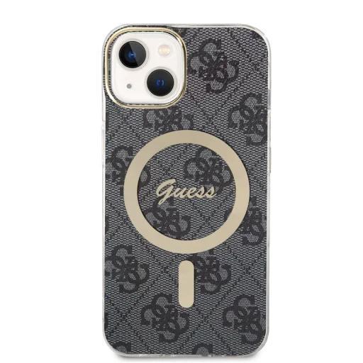 iPhone 14 Guess 4G IML MagSafe kompatibilis tok fekete (GUHMP14SH4STK) - 4