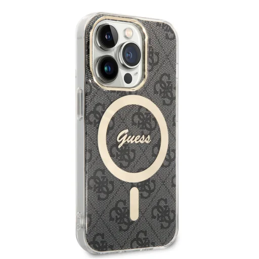 iPhone 14 Pro Guess 4G IML MagSafe kompatibilis tok fekete (GUHMP14LH4STK) - 3