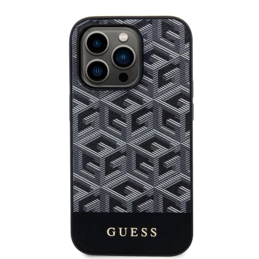 iPhone 15 Pro Max Guess PU G Cube MagSafe kompatibilis telefontok fekete (GUHMP15XHGCFSEK) - 4