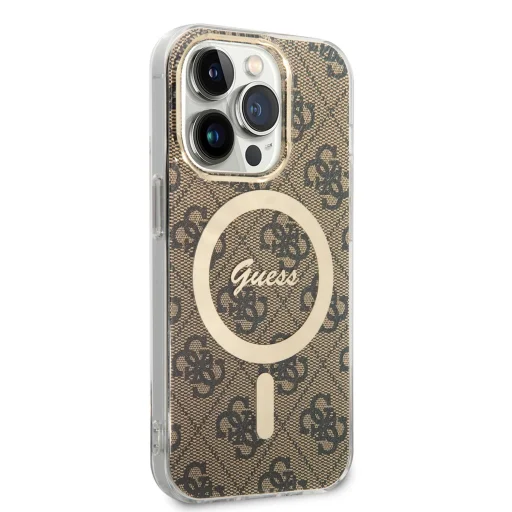 iPhone 14 Pro Guess 4G IML MagSafe kompatibilis tok barna (GUHMP14LH4STW) - 3