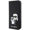 iPhone 14 Pro Karl Lagerfeld KLBKP14LSANKCPK PU Saffiano Karl és Choupette NFT fliptok fekete - 6