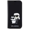 iPhone 14 Pro Karl Lagerfeld KLBKP14LSANKCPK PU Saffiano Karl és Choupette NFT fliptok fekete - 3