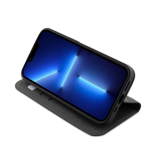 iPhone 14 Pro Karl Lagerfeld KLBKP14LSAKLHPK PU Saffiano Monogram fliptok fekete - 1