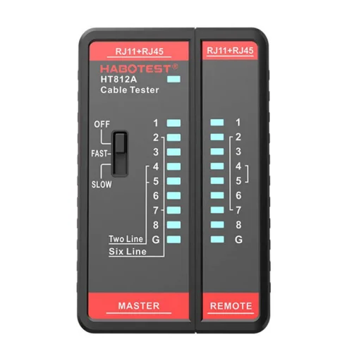 Habotest HT812A Hálózati kábel tesztelő RJ45/RJ14/RJ12/RJ9 - 1
