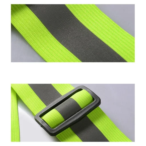 Uniszex állítható, fényvisszaverő biztonsági heveder, mellény narancssárga - 7