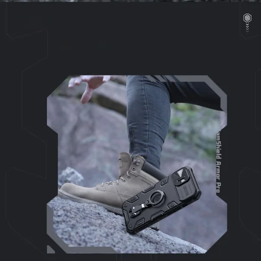 iPhone 14 Plus Nillkin CamShield Armor Pro tok MagSafe kompatibilis kék - 9