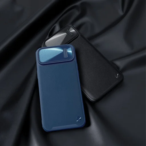 iPhone 14 Plus Nillkin Camshield Leather S bőr tok fekete - 10