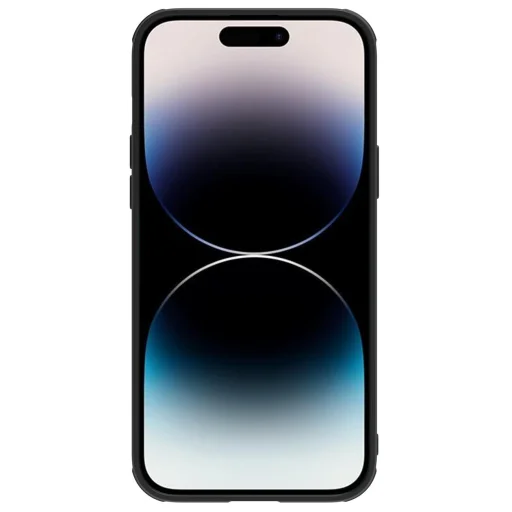 iPhone 14 Pro Max Nillkin Camshield Leather S bőr telefontok fekete - 12