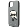 iPhone 14 Karl Lagerfeld Saffiano Head Patch telefontok ezüst (KLHCP14SSAPKHG) thumbnail
