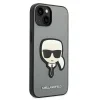 iPhone 14 Karl Lagerfeld Saffiano Head Patch telefontok ezüst (KLHCP14SSAPKHG) thumbnail