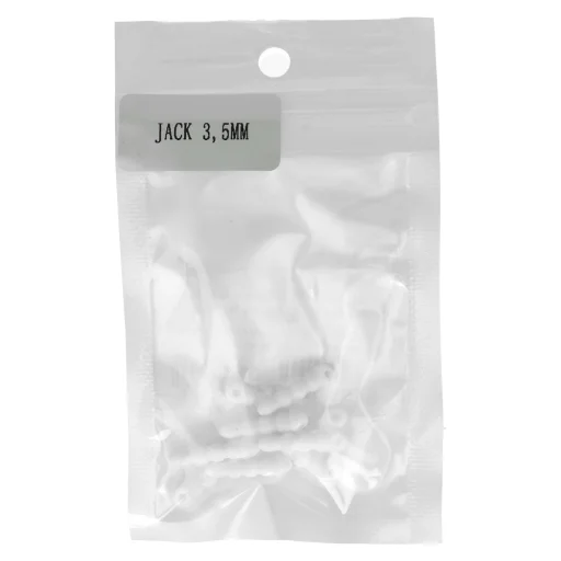 Jack 3.5 mm csatlakozó porvédő sapka szilikonból, fehér, 10 db - 3