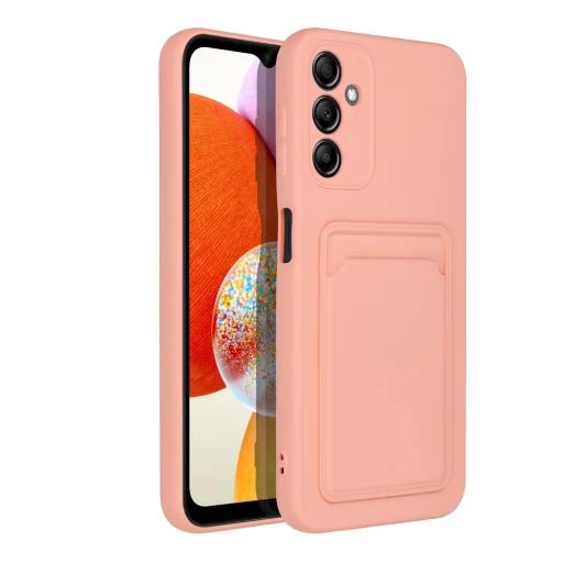 Samsung Galaxy A14 4G/A14 5G Card Case Szilikon tok hátlapi kártyatartóval rózsaszín - 4