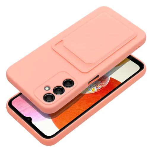 Samsung Galaxy A14 4G/A14 5G Card Case Szilikon tok hátlapi kártyatartóval rózsaszín - 10