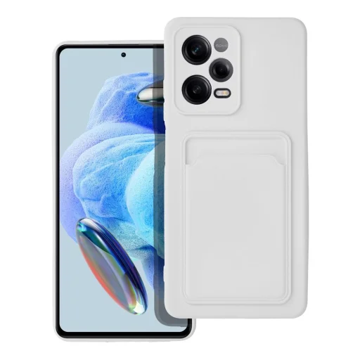 Xiaomi Redmi Note 12 Pro 5G Card Case Szilikon tok hátlapi kártyatartóval fehér - 1