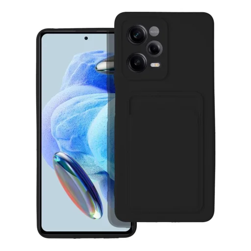 Xiaomi Redmi Note 12 Pro 5G Card Case Szilikon tok hátlapi kártyatartóval fekete - 1