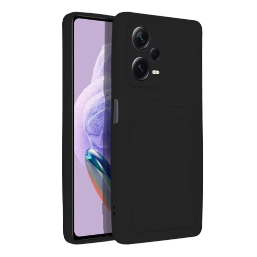 Xiaomi Redmi Note 12 Pro Plus 5G Card Case Szilikon tok hátlapi kártyatartóval fekete - 6