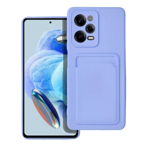 Xiaomi Redmi Note 12 Pro 5G Card Case Szilikon tok hátlapi kártyatartóval lila - 1