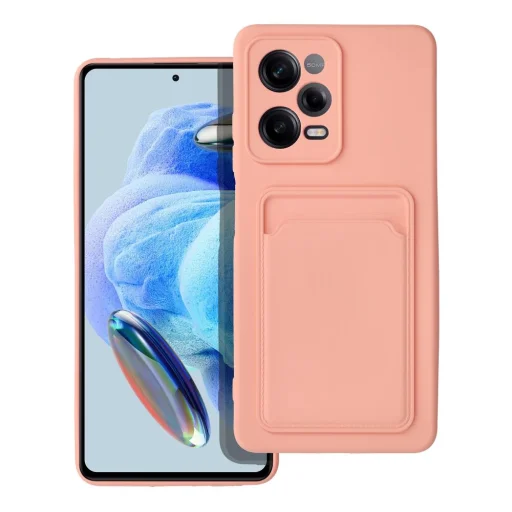 Xiaomi Redmi Note 12 Pro 5G Card Case Szilikon tok hátlapi kártyatartóval rózsaszín - 1