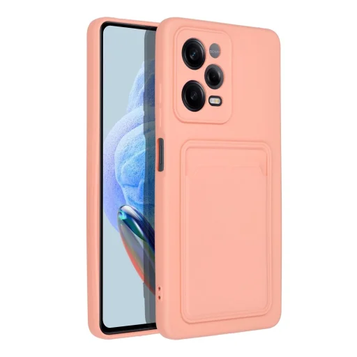 Xiaomi Redmi Note 12 Pro 5G Card Case Szilikon tok hátlapi kártyatartóval rózsaszín - 12