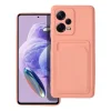 Xiaomi Redmi Note 12 Pro Plus 5G Card Case Szilikon tok hátlapi kártyatartóval rózsaszín - 5