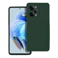 Xiaomi Redmi Note 12 Pro 5G Card Case Szilikon tok hátlapi kártyatartóval zöld
