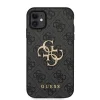 iPhone 11 Guess PU 4G Metal Logo tok szürke (GUHCN614GMGGR) - 2