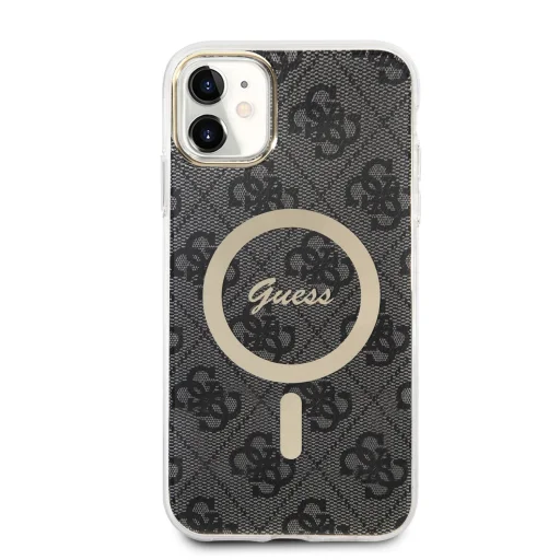iPhone 11 Guess 4G IML MagSafe kompatibilis tok fekete (GUHMN61H4STK) - 2