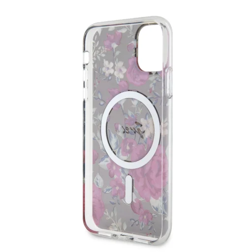 iPhone 11 Guess PC/TPU Flowers IML MagSafe kompatibilis tok (GUHMN61HCFWSA) - 5