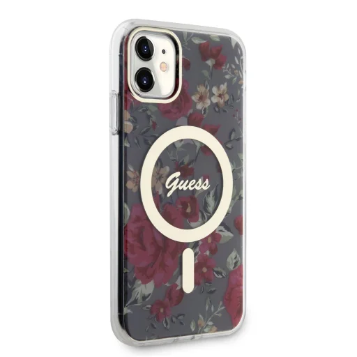 iPhone 11 Guess PC/TPU Flowers IML MagSafe kompatibilis tok (GUHMN61HCFWSA) - 3