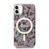 iPhone 11 Guess PC/TPU Flowers IML MagSafe kompatibilis tok rózsaszín (GUHMN61HCFWSP) thumbnail