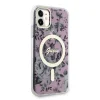 iPhone 11 Guess PC/TPU Flowers IML MagSafe kompatibilis tok rózsaszín (GUHMN61HCFWSP) thumbnail