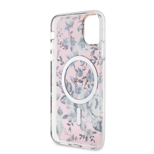 iPhone 11 Guess PC/TPU Flowers IML MagSafe kompatibilis tok rózsaszín (GUHMN61HCFWSP) - 5