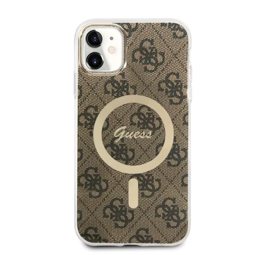 iPhone 11 Guess 4G IML MagSafe kompatibilis tok barna (GUHMN61H4STW) - 2
