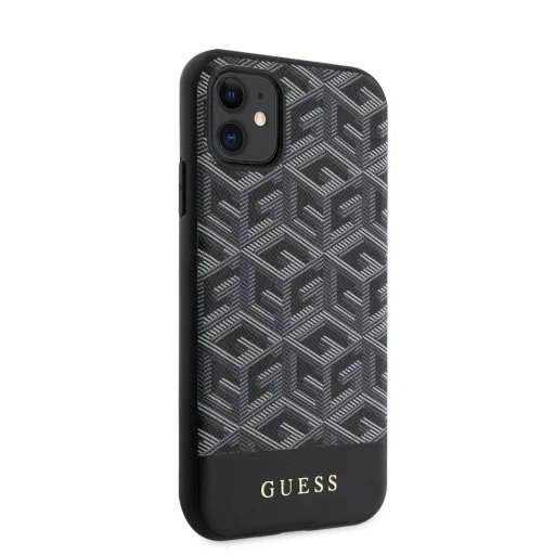 iPhone 11 Guess PU G Cube MagSafe kompatibilis tok fekete (GUHMN61HGCFSEK) - 3
