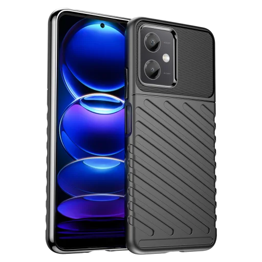Xiaomi Poco X5 5G/Redmi Note 12 5G Thunder fokozott védelmet biztosító flexibilis TPU tok fekete - 1