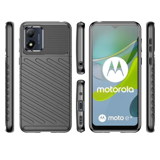 Motorola Moto E13 Thunder fokozott védelmet biztosító flexibilis TPU tok fekete - 4
