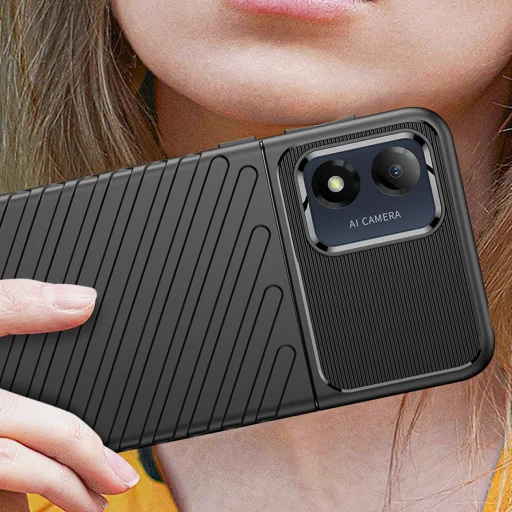Motorola Moto E13 Thunder fokozott védelmet biztosító flexibilis TPU tok fekete - 6
